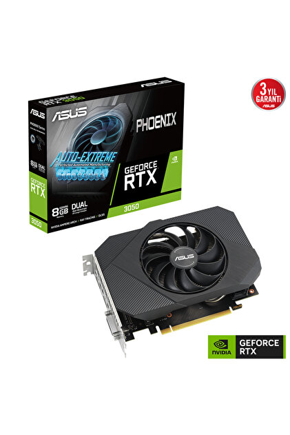 ASUS DUAL-RTX3050-O8G-V2 8GB Geforce RTX3050 GDDR6 128bit HDMI DVI