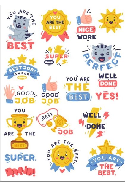 Confirmation Phrases English Sticker Set