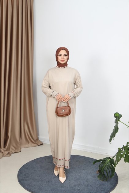 فستان مرسيريزد مخطط بلونين
