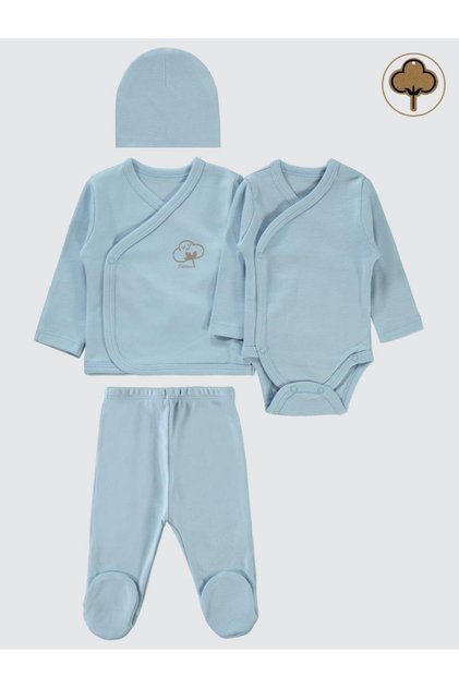 Set de bumbac organic - Albastru