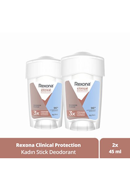 Rexona Clinical Protection Kadın Stick Deodorant Shower Clean 45 Rexona Clinical Protection Kadın Stick Deodorant Shower Clean 45