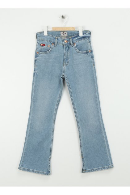 Flare Easter Blue Normal Bell Blue Girl's Denim Pants 242 Lcg 121007
