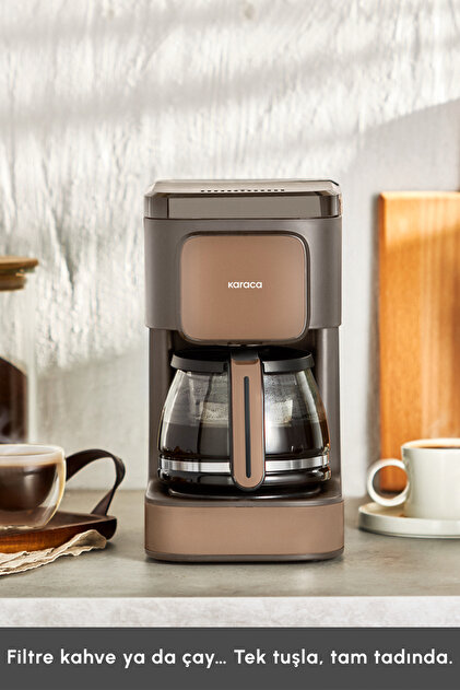 ゆうこ Karaca Just Coffee Aroma 2 in1 Filtre Kahve Makinesi Walnut Brown