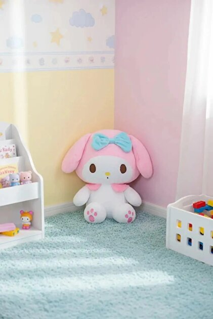 My Melody 40th Anniversary ぬいぐるみ Miniso Sanrio Lisanslı Oturan Peluş Oyuncak (41 cm) - My Melody