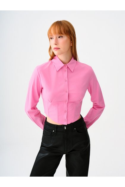 Slim Fit Kadın Gömlek U.kol