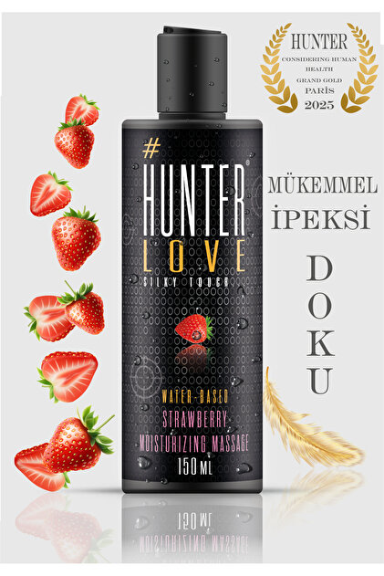Hunter Love Kayganlaştırıcı Jel 150 ML Çilek Masaj Jeli Lubricant