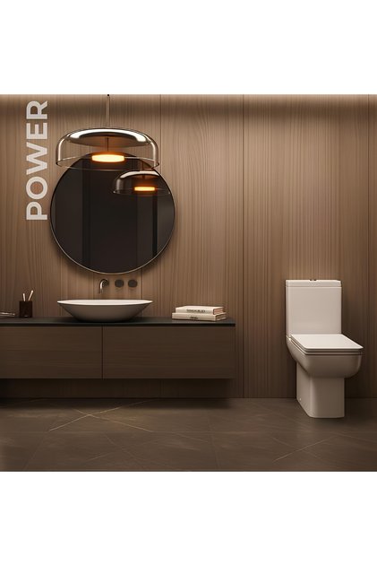 Power Duvara Sıfır Klozet Takım POW.K022,Power Duroplast Yavaş Kapak