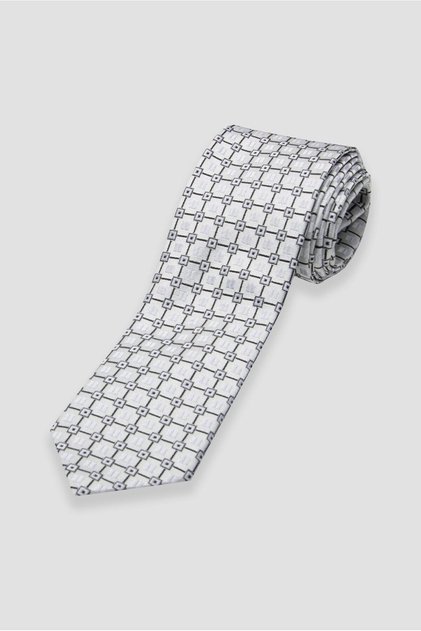 Tie 8 cm Microfiber Polyester White Men's Patterned Tie
