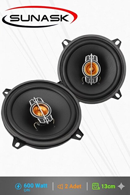 Otoです⭐︎ Sunask Çifti 600 Watt 13 Cm Tweeter'li Araba Oto Hoparlör 1. Sınıf