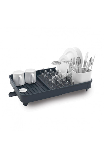 Uscător de vase Extend 85040, Gură de scurgere, Extensibil, Suport pentru tacâmuri, Gri
