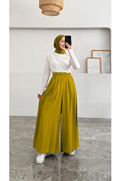hatun-atila-beli-lastikli-geni-pa-a-modal-etekli-pantolon-8809-sar