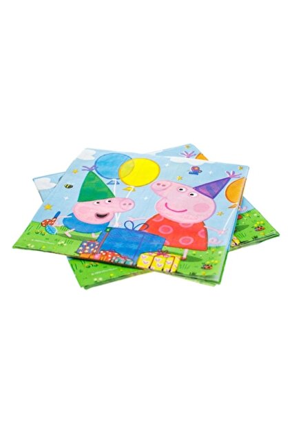 Set 12 șervețele pentru petrecere pentru copii Peppa Pig Shopiens®, 2 straturi, 33 x 33 cm