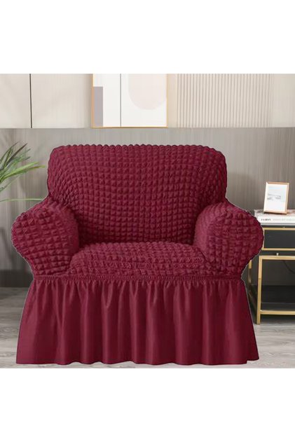 Bürümcük Sofa Cover, Armchair Cover, Single Seat, with Skirt, Elastic, Flexible, Washable