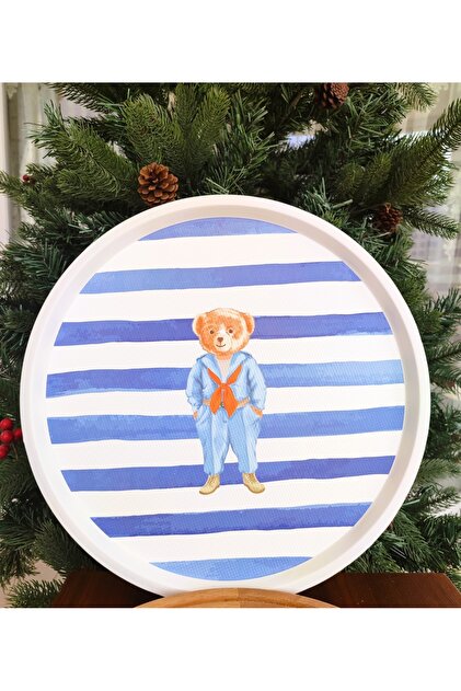 Madame Coco Olivier Ayı Bear Yuvarlak Tepsi - Fiyatı, Yorumları