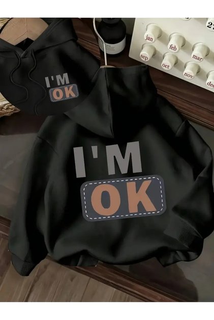 Hooded Sweatshirt 3 Thread I,M Arrow Written Comfortable and Stylish Design Unisex Women Men New Season