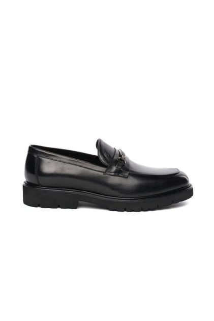 64735 Black Genuine Leather Men's Classic Shoes