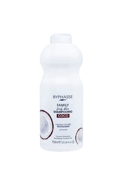 Șampon pentru păr vopsit, Byphasse, Family Fresh Delice cu extract de cocos, revitalizează și protejează