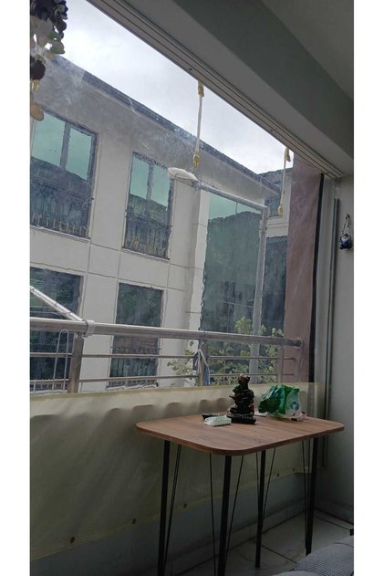 Ser branda şeffaf kamelya balkon kapama 200# 450 & 3 fermuarlı tokalı kenar kuş gözlü