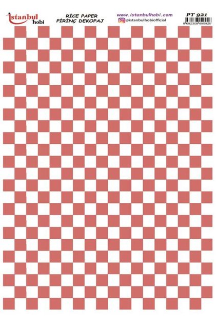 Rice Decopage Paper 30X42Cm Pt-921 Checkered