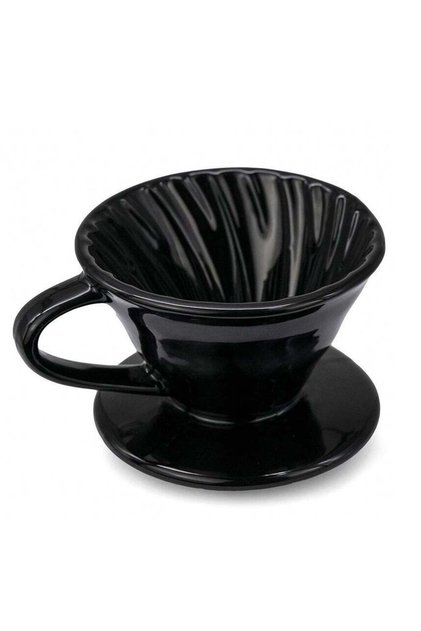 Ceramic coffee dripper, size 01, black, v60
