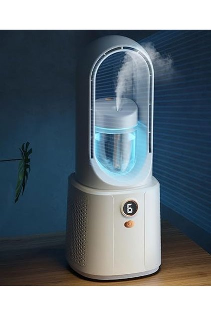 Portable Mobile Air Conditioner, Silent Air Cooler, 6 Higher Speeds, 7 Color Lights & 25 Hours Batte