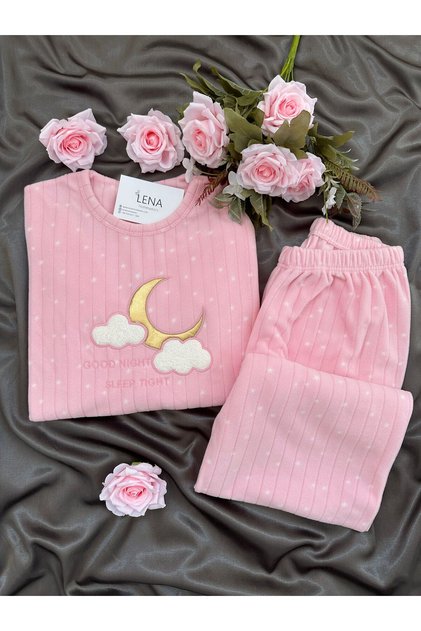 Set de pijamale roz Bună noapte