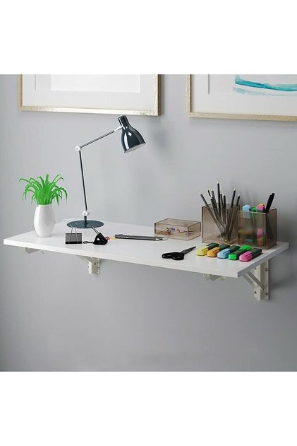 Wall-Mounted Folding Table & Desk – Black Finish 120x60 cm Space-Saving Design