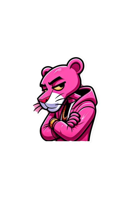 Pink Panther Motorcycle, Glass, Laptop, Helmet, Car Sticker 15X12 cm