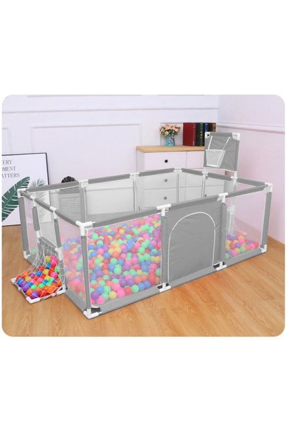 Tarc de joacă pentru copii CIUPIGo® Centru activități XXL 230x122x62 cm - Coș baschet, 2 porți fotba