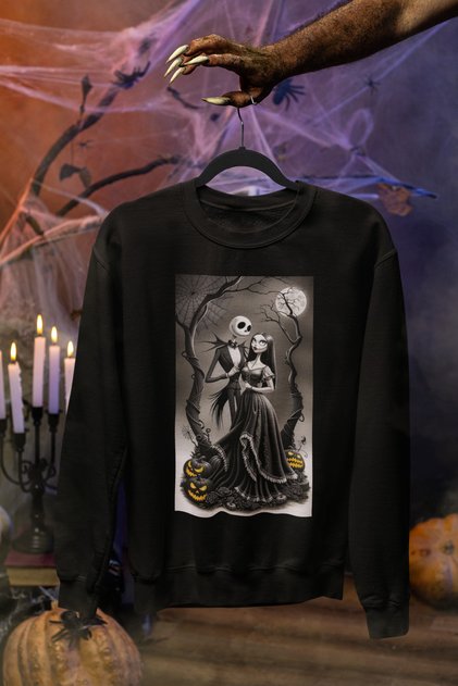 Style-X Halloween - Halloween Printed Unisex Sweatshirt, 3-Ply Sharded