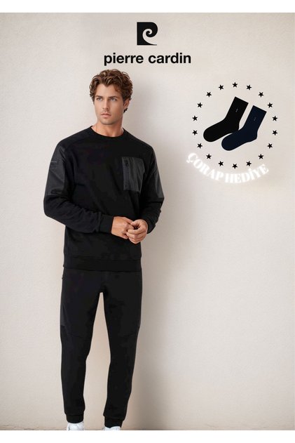 Men's Clothing 100% Cotton Crew Neck Tracksuit Set (Socks Gift) L1.Pc.6112.001