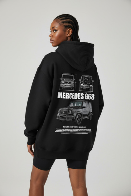 Unisex Oversized Mercedes G63 Hoodie – Black