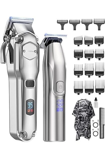 Jack & Rose Clippers and Trimmers Set, Cordless Hair Clippers for Men, Barber Clippers Set