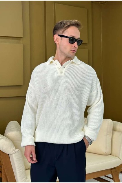 Polo Neck Oversize Sweater