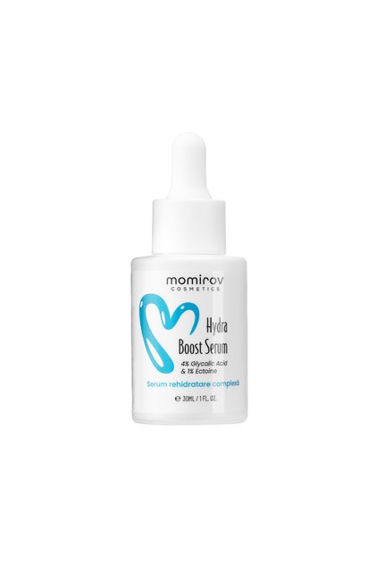 Ser hidratant Hydra Boost cu 4% acid glicolic și 1% ectoină pentru piele uscată, 30 ml