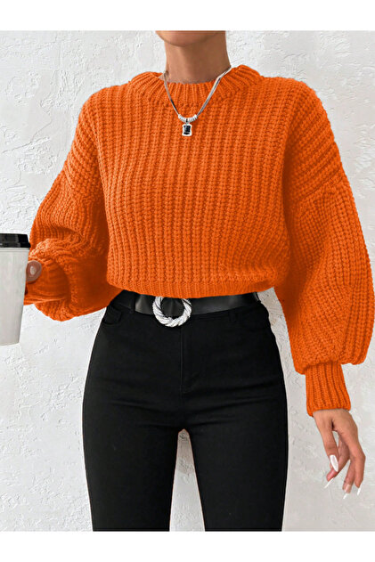 BALLOON SLEEVE WOMEN'S SWEATER
