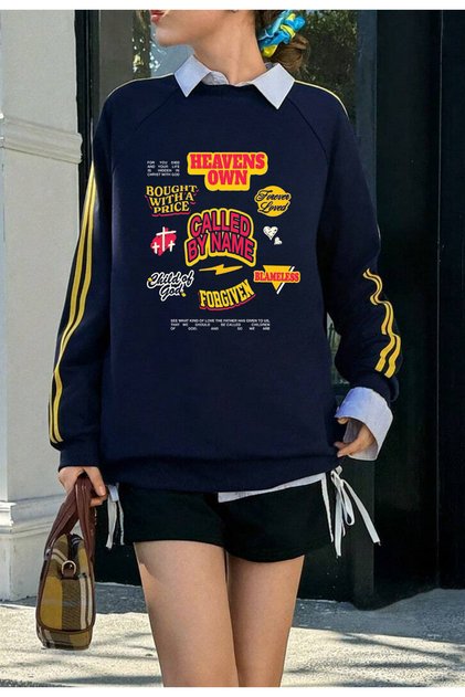 Touz Team Design Unisex Oversize V-Neck Sweatshirt