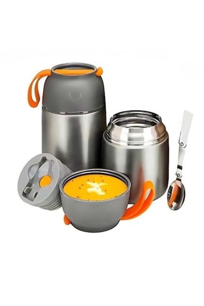 Θερμός φαγητού 650 ml, ασημί-γκρι