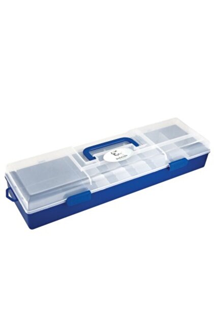 Cutie pentru pescuit spinning HS303, 435x125x75 mm, alb/albastru