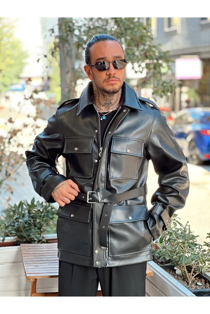 Safari Leather Jacket Black