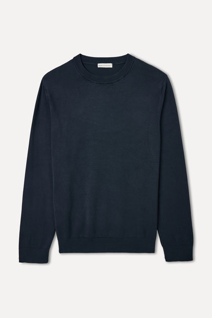 Men's Anthracite Crew Neck Knitwear Sweater