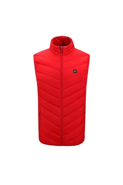 Vestă încălzită Flippy, Unisex, umplutură bumbac, 3 setări de temperatură, Roșu, 130-145 kg, XL