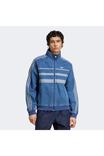 adidas First Denim Men's Blue Jacket- Trendyol