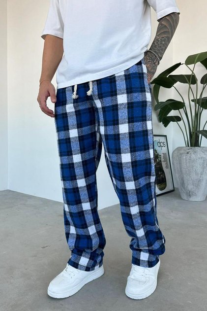 Lacivert Çizgili Unisex Relaxed Pijama