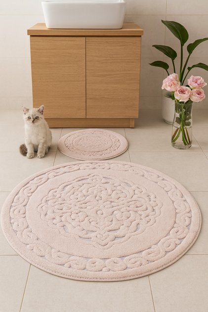 Round Bathroom Set 100X100 & 60X60 Powder
