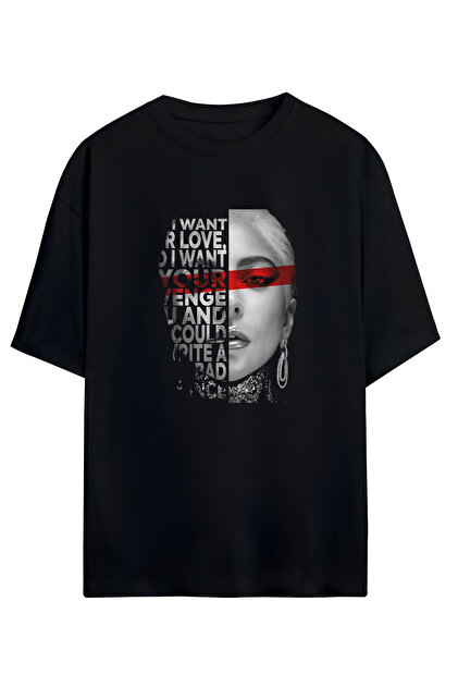 SVART WEAR LADY GAGA HAYRANLARINA ÖZEL PAMUKLU UNISEX T-SHIRT