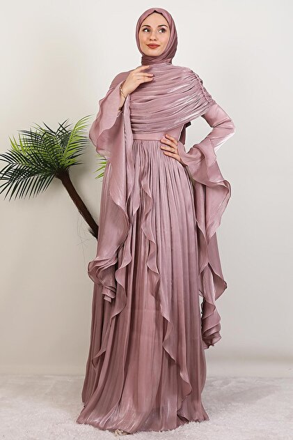 Ebru Yoryo Evening Dress Dusty Rose