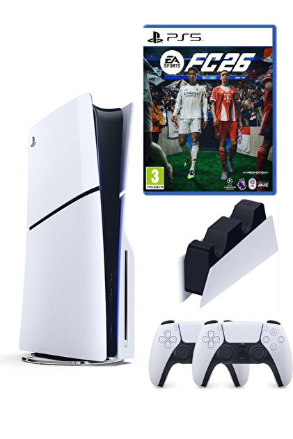 Sony Playstation 5 Slim Standart Edition + 2. PS5 DualSense+ Şarj