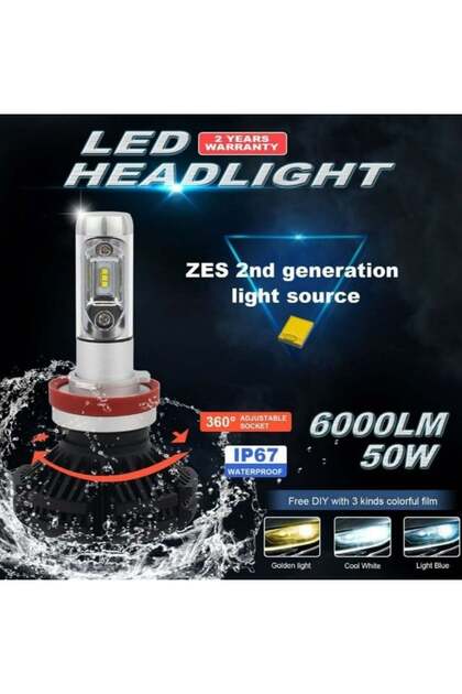 Becuri Led Auto H7 100W 12000LM 6500K 3000K 8000K