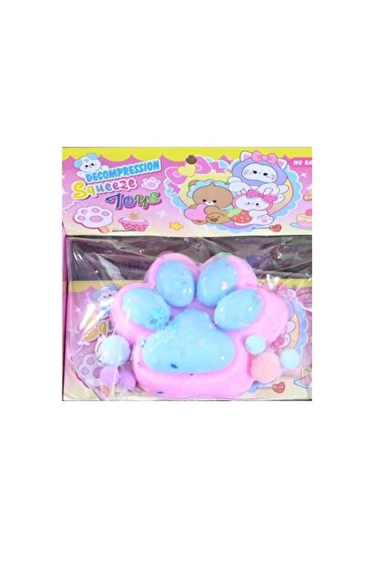 Squishy Антистрес играчка, Flippy, играчки за стискане на котешка лапа, 7.5 см, многоцветна